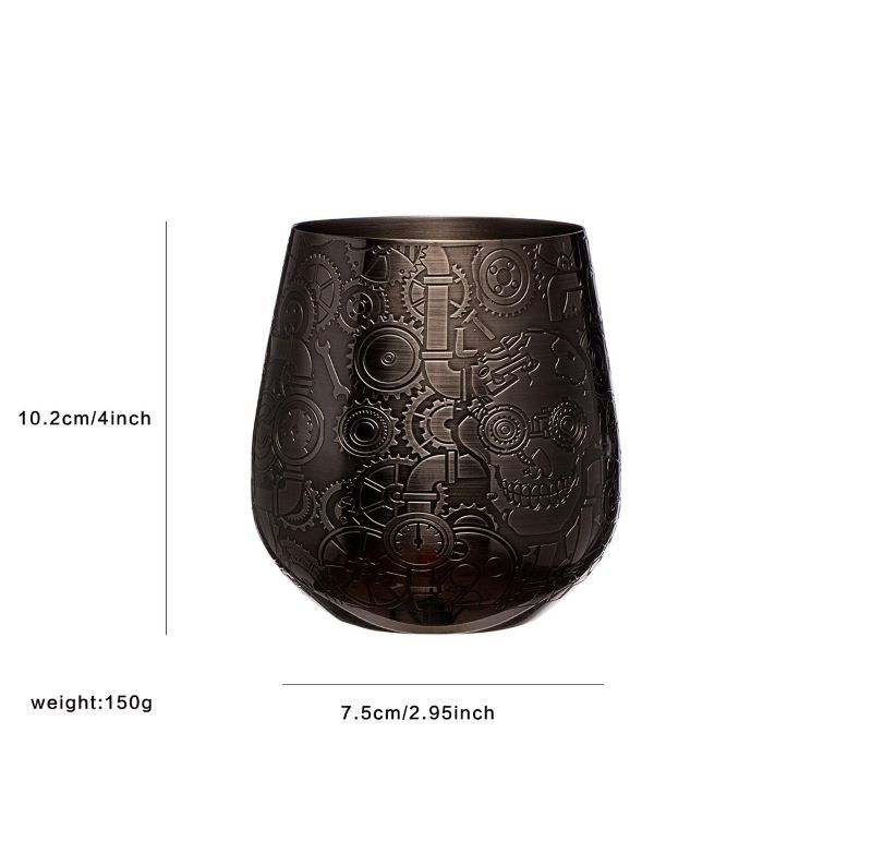 Coupe en acier inoxydable 304 en verre à vin en forme d'œuf
