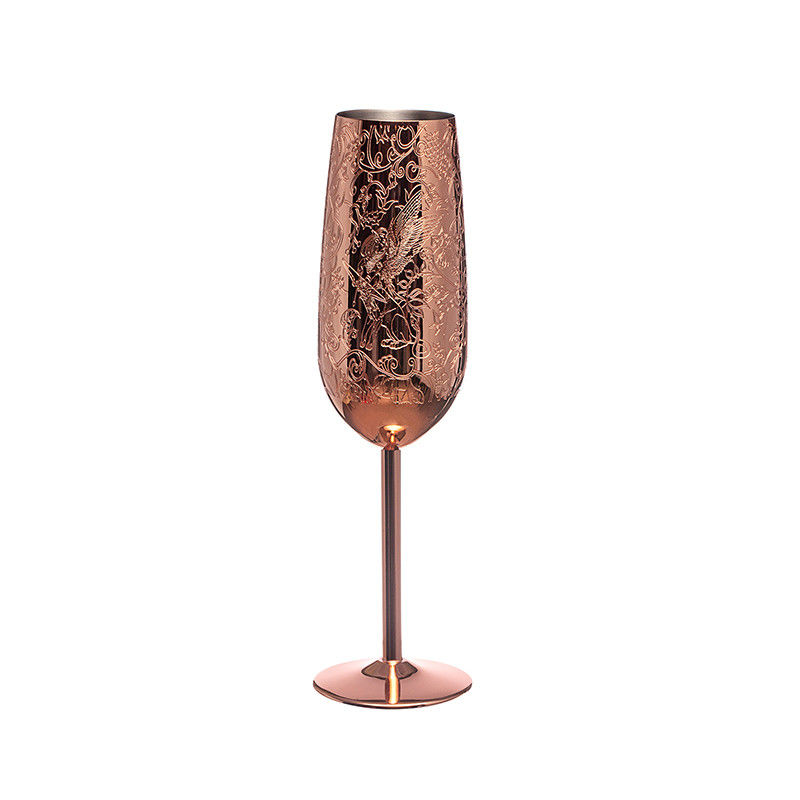 Graver des flûtes de champagne en acier inoxydable verre de champagne 200 ml verres pour les fêtes et les anniversaires