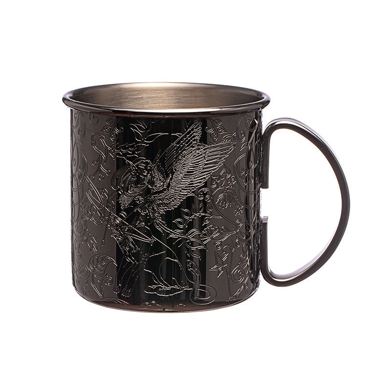 LFGB verre de vin en acier inoxydable Mug mule noir pour cocktail cadeau de mariage boissons