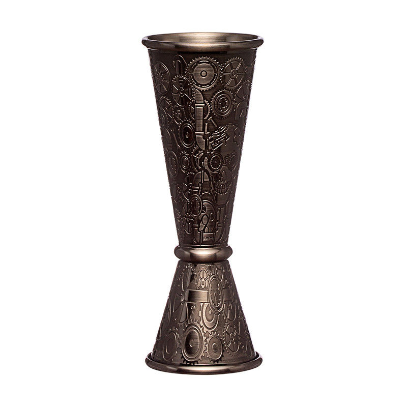 Jigger en acier inoxydable 304 Premium Premium et lourd 2 OZ 1 OZ avec des dimensions à l'intérieur