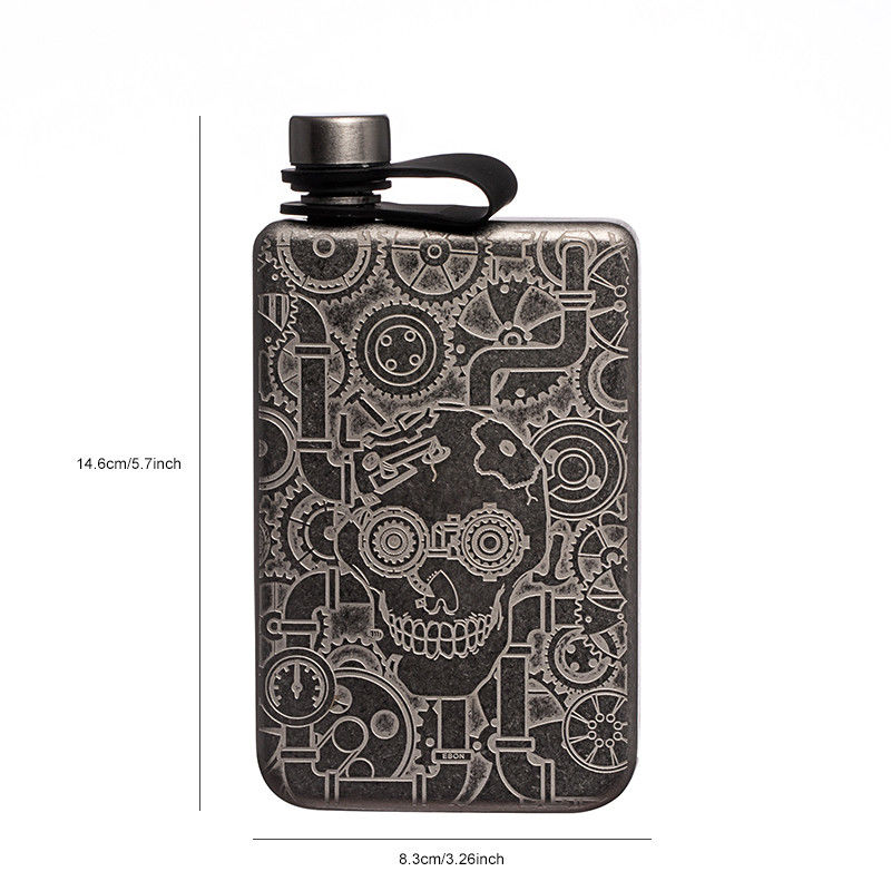 Flacon argenté poli en acier inoxydable Flacon de hanche à vis pour alcool Flacon d'alcool pour hommes