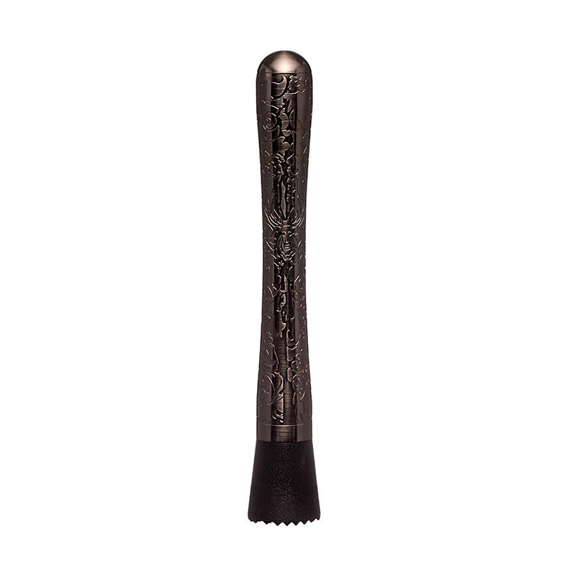 Muddler en acier inoxydable noir pour les cocktails 8 pouces Longue 1pc Broyeur de fruits Outils de barre pour la maison