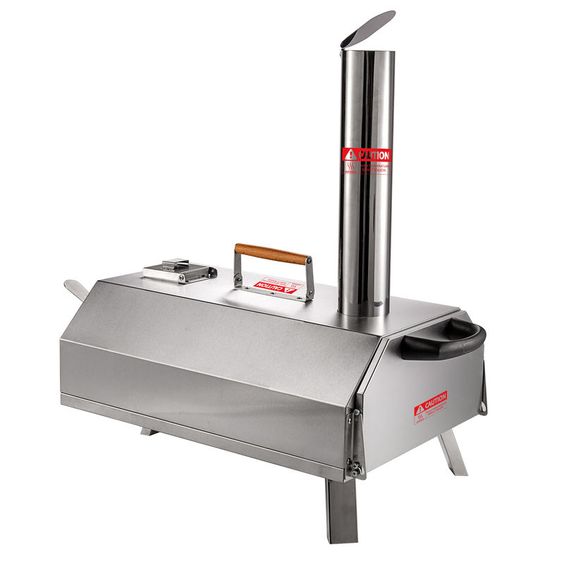 Cuisinière à pizza en forme de trapèze Poêle portable en bois cuit 54,5*38*18,5 cm