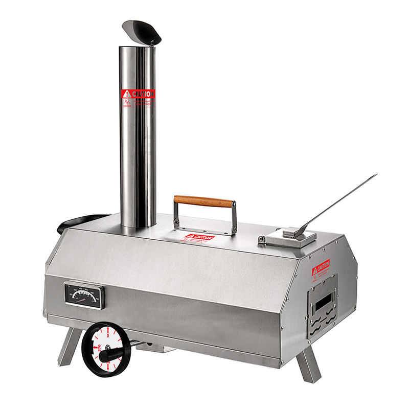 Cuisinière à pizza en forme de trapèze Poêle portable en bois cuit 54,5*38*18,5 cm