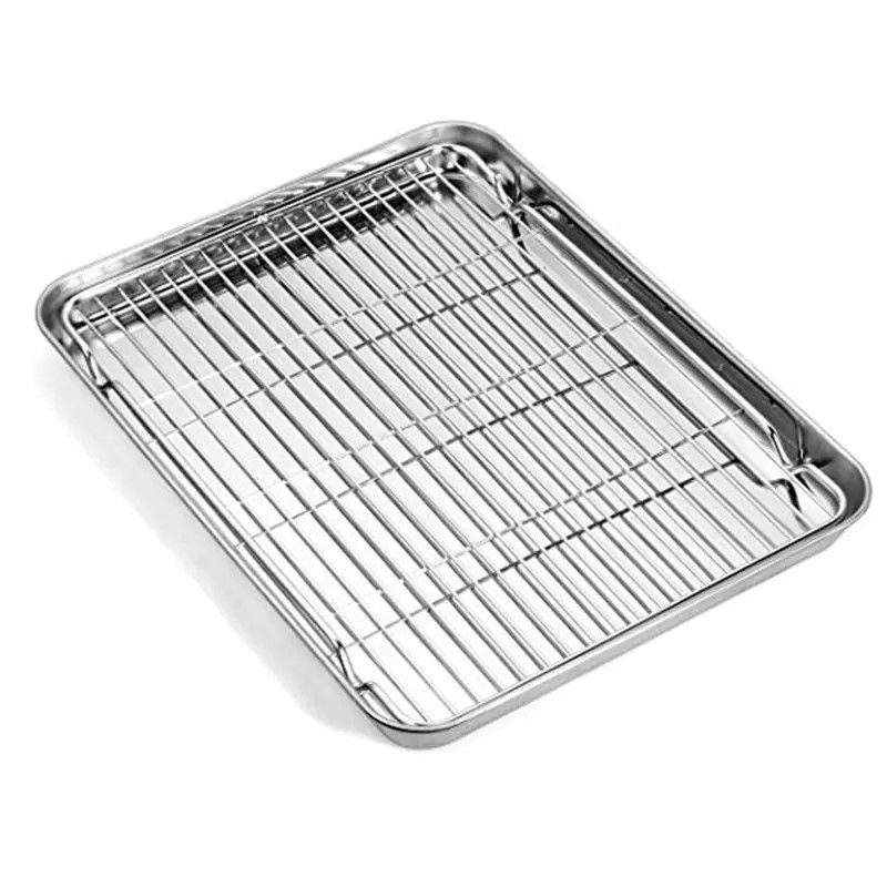 Plateau de cuisson du four lourd Non collant Pâtisserie sans rouille Avec rack de refroidissement