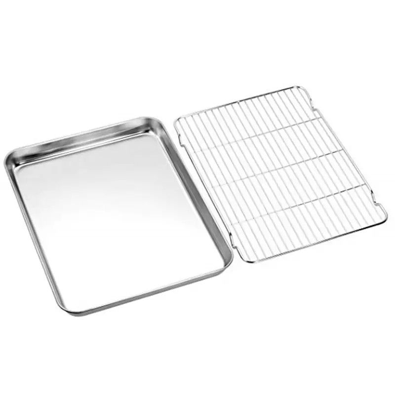 Plateau de cuisson du four lourd Non collant Pâtisserie sans rouille Avec rack de refroidissement