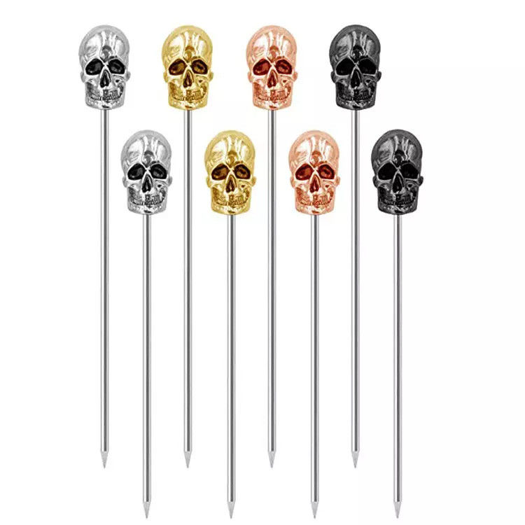 Acier inoxydable Fruit Skewer Stick Bar fourchette Outils créatifs Esquelette en forme d'aiguille de fruit