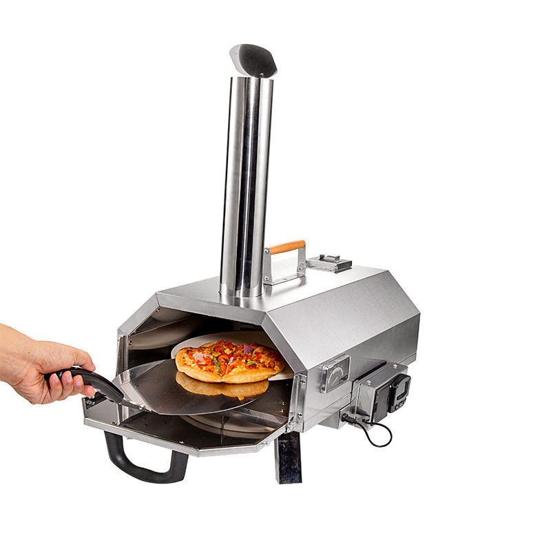 Cuisinier à pizza à feu de bois automatique à rotation pour le camping dans la cour