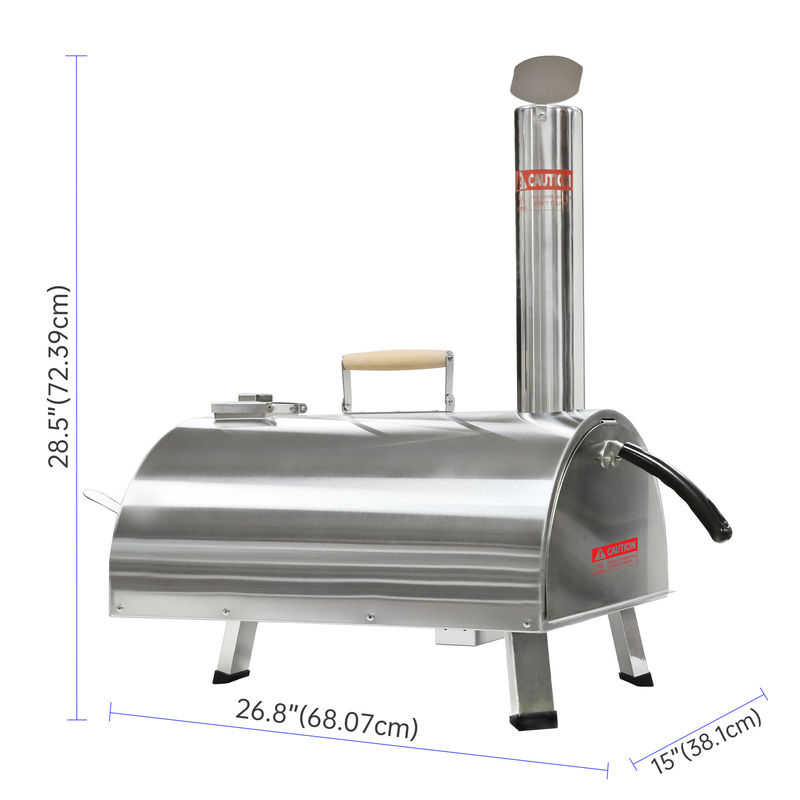 12 pouces automatique rotatif four à pizza extérieur Portable four à pizza à bois
