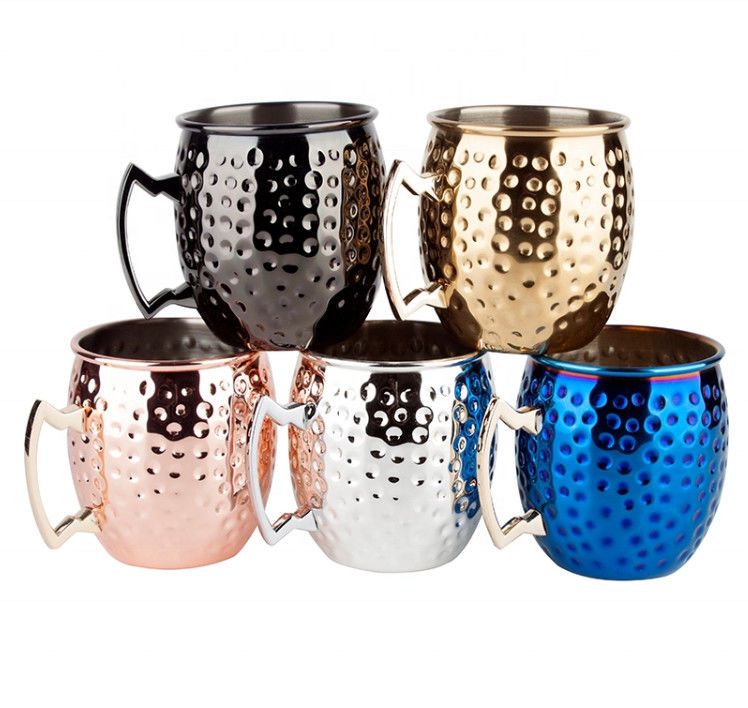 Moscou Mule Hammer Point Coupe de cuivre en acier inoxydable Bière Coupe de vin pour bar