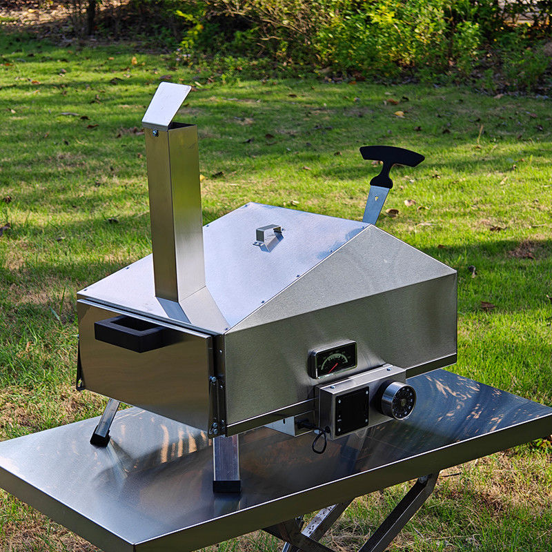 Cuisinier à pizza à pellets de bois extérieur de 12 pouces avec thermomètre