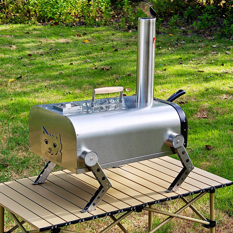 Cuisinière à pizza à bois à 12 pouces pour pique-nique en plein air